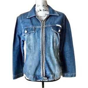 Jean Darrot Rhinestone Denim Jacket